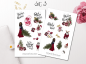 Preview: Weihnachten Mädchen Sticker Set